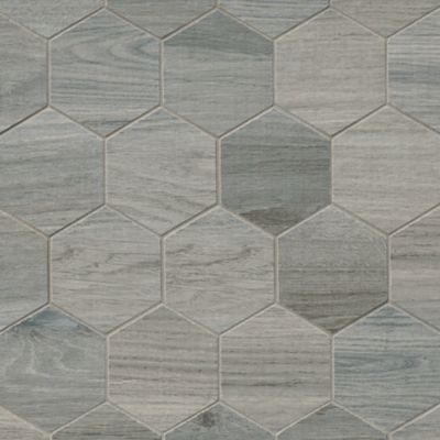 Pier Silver Hex Porcelain Mosaic Wall and Floor Tile - 3 in.