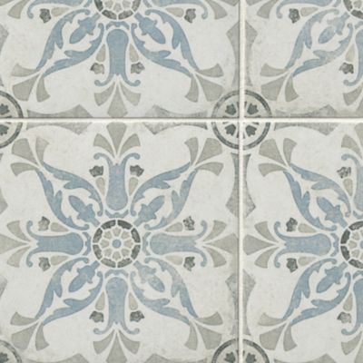 Cybele Blue Porcelain Wall and Floor Tile Sample