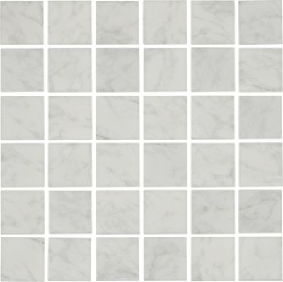Calacutta Bianco Polished Porcelain Mosaic Wall and Floor Tile - 2 in.