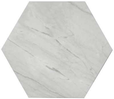 Talia Grey Hex Porcelain Wall and Floor Tile - 20 in.