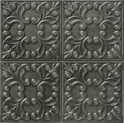 Tin Tile Iron Porcelain Wall Tile - 17 x 17 in. - The Tile Shop