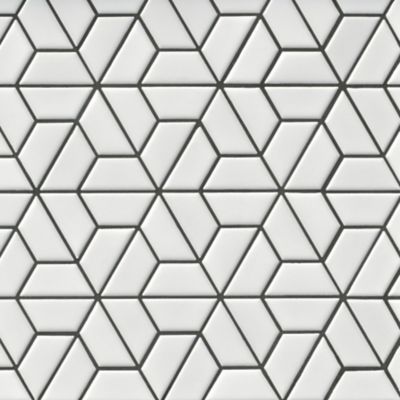 Tory White Porcelain Mosaic Wall and Floor Tile
