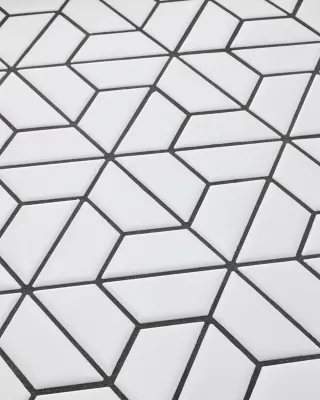 Tory White Porcelain Mosaic Wall and Floor Tile - The Tile Shop
