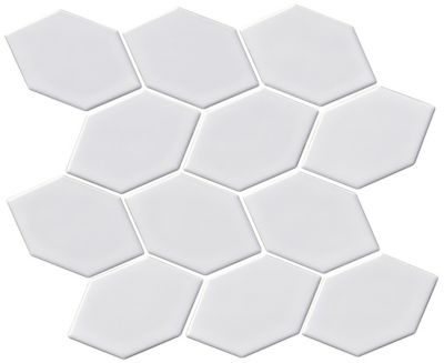 Gaia White Porcelain Mosaic Wall and Floor Tile