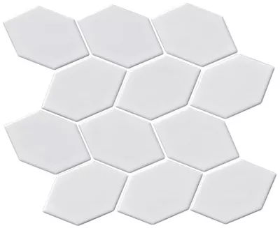 Gaia White Porcelain Mosaic Wall and Floor Tile - The Tile Shop