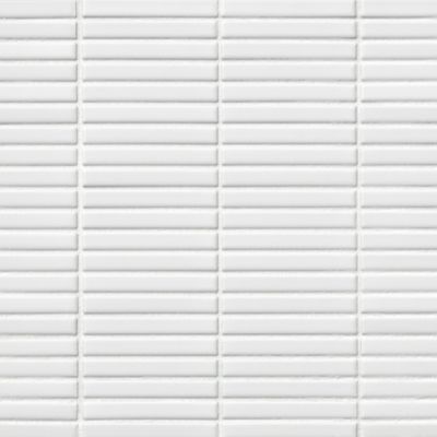 KitKat White Porcelain Mosaic Wall and Floor Tile