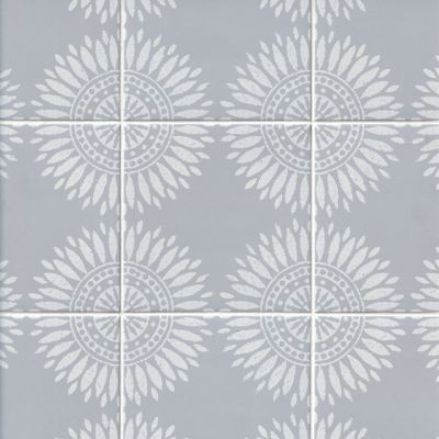 Laura Ashley Sunflower Charcoal with Cloud Blue Porcelain Wall and Floor  Tile - 8 x 8 in. - The Tile Shop