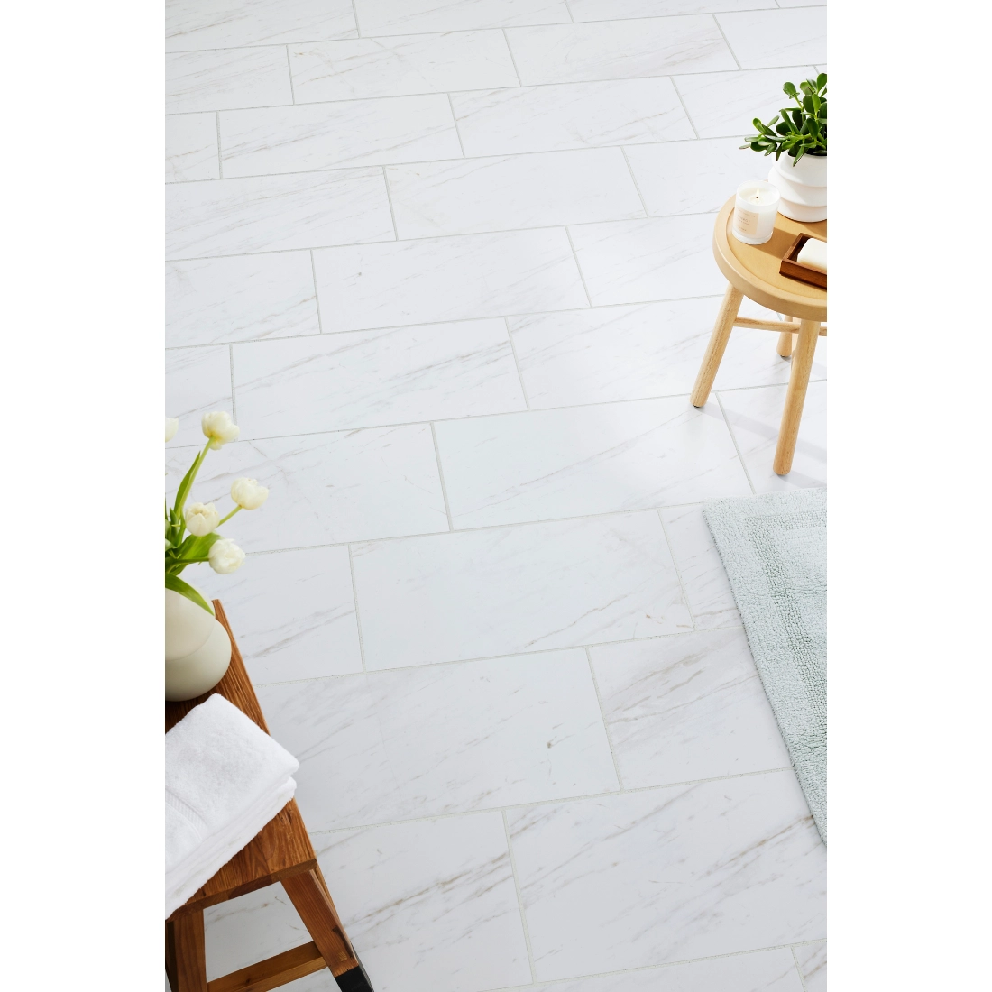 Volakas Porcelain Wall and Floor Tile - 12 x 24 in. Volakas Porcelain Wall and Floor Tile - 12 x 24 in.
