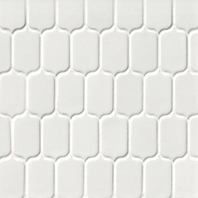 Lantern White Porcelain Mosaic Wall and Floor Tile