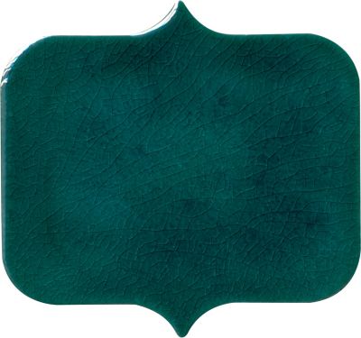 Texto Teal Glossy Porcelain Wall Tile - 5 x 5 in.