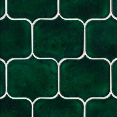 Texto Emerald Glossy Porcelain Wall Tile - 5 x 5 in.