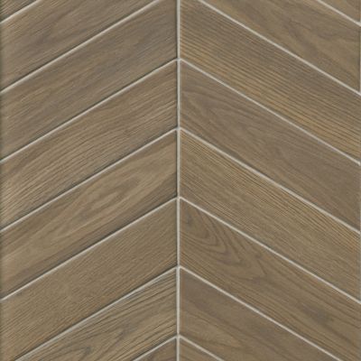 Elisir Royal Castano Chevron Porcelain Wall and Floor Tile - 3 x 18 in.