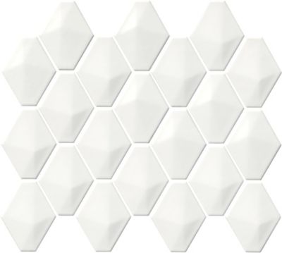 Diamond White Gloss Ceramic Mosaic Wall Tile