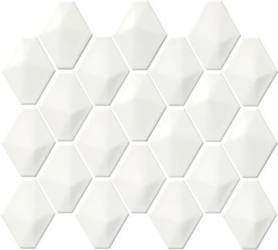 Diamond White Gloss Ceramic Mosaic Wall Tile Sample