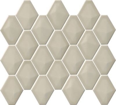 Diamond Taupe Gloss Ceramic Mosaic Wall Tile