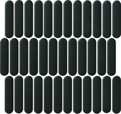 Vienna Fingers Black Matte Porcelain Mosaic Wall Tile