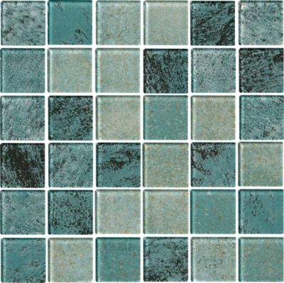 Swell Green Glass Mosaic Wall and Floor Tile - 2 in.