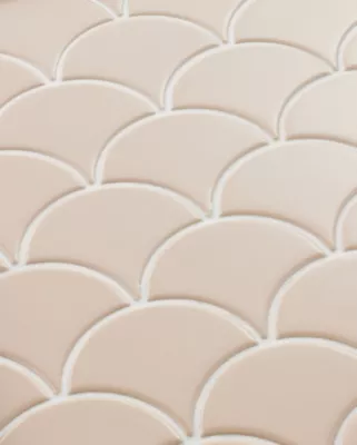 Tortona Blush Gloss Porcelain Mosaic Wall and Floor Tile - The
