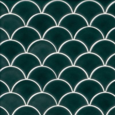 Tortona Dark Green Crackle Porcelain Mosaic Wall and Floor Tile