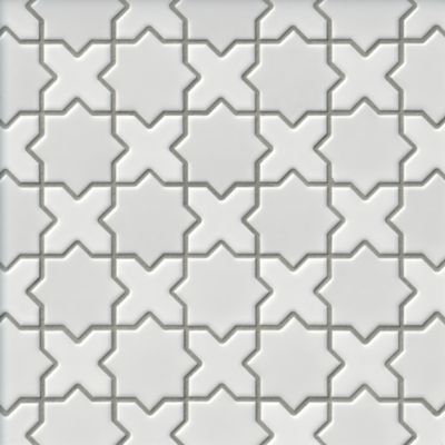 Tangier White Porcelain Mosaic Wall and Floor Tile
