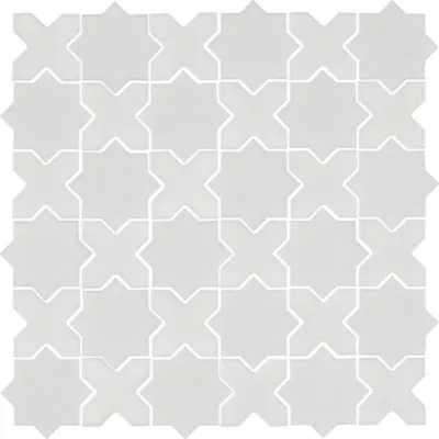 Tangier White Porcelain Mosaic Wall and Floor Tile - The Tile Shop