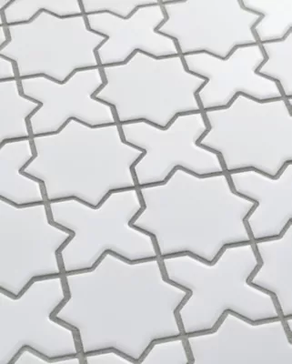 Tangier White Porcelain Mosaic Wall and Floor Tile - The Tile Shop