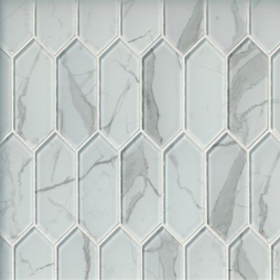 Carrara Picket Glass Mosaic Wall Tile