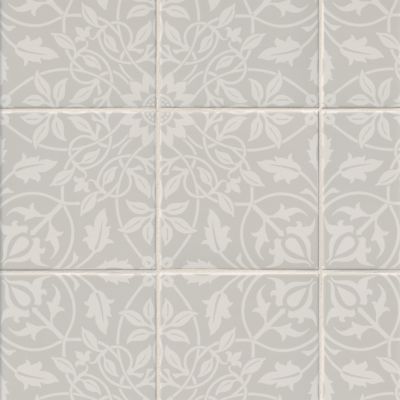 Morris & Co. St. James Farringdon Grey Ceramic Wall and Floor Tile - 8 x 8 in.