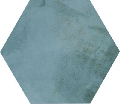 Oasis Aquamarine Hex Porcelain Wall and Floor Tile - 11 x 13 in.