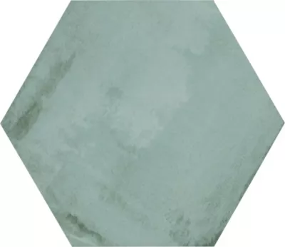 Oasis Aquamarine Hex Porcelain Wall and Floor Tile - 11 x 13 in