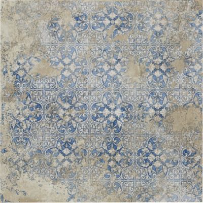 Antigua Deco Beige Porcelain Wall and Floor Tile - 13 x 13 in.