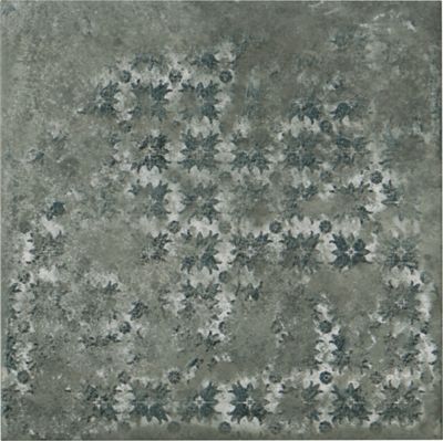 Antigua Deco Graphite Porcelain Wall and Floor Tile - 13 x 13 in.