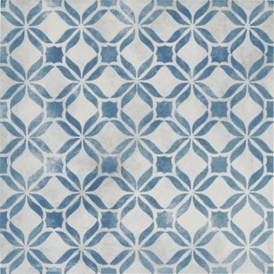 Fresco Blue Porcelain Wall and Floor Tile - 13 x 13 in.