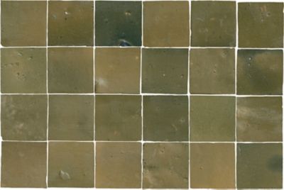 Zellige Dirty Blue Gloss Ceramic Wall and Floor Tile - 2 x 2 in.