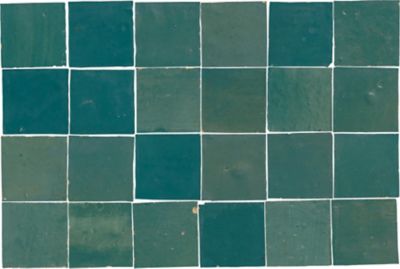 Zellige Turquoise Gloss Ceramic Wall and Floor Tile - 2 x 2 in.