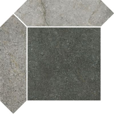 Cassettone Mask Porcelain Mosaic Wall and Floor Tile - 12  x 12 in.