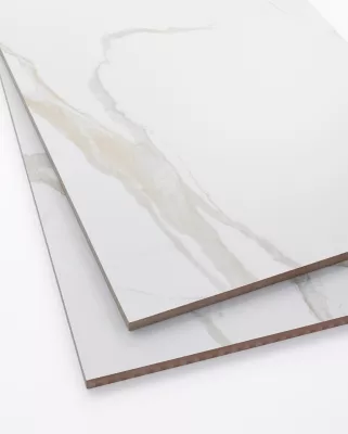 Marmo Calcatta Gold Polished Porcelain Wall and Floor Tile - 12 x