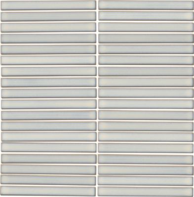 Track Stack White Two Tone Porcelain Mosaic Wall Tile