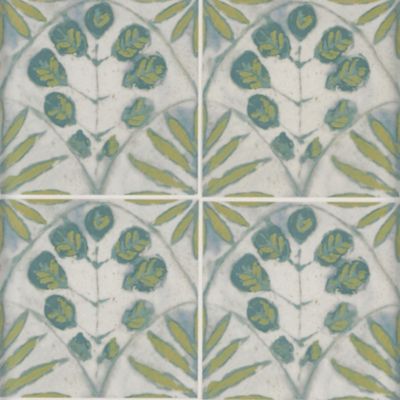 Annie Selke Botanical Porcelain Wall and Floor Tile - 6 x 6 in.