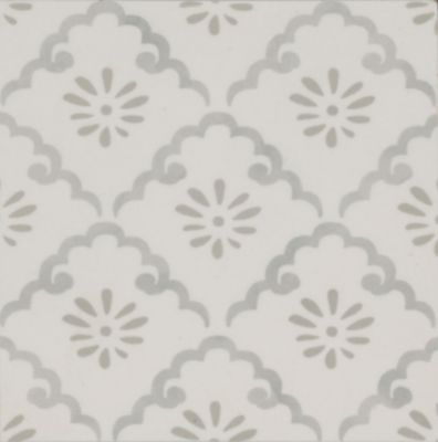 Laura Ashley Coralie Dove Grey Porcelain Wall and Floor Tile - 6 x 6 in.