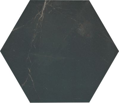 Black Diamond Porcelain Hex Wall and Floor Tile - 8.5 x 10 in.