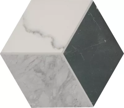 Mix Cold Hex Porcelain Wall and Floor Tile - 8.5 x 10 in. - The