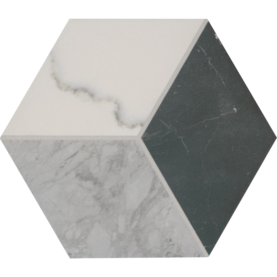 Black Hex Porcelain Wall and Floor Tile - 10 in. Black Hex Porcelain Wall and Floor Tile - 10 in.