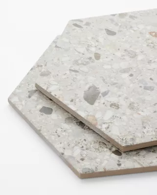 Shade Cool Porcelain Hex Wall and Floor Tile - 8.5 x 10 in. - The