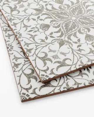 Morris & Co. Pure Net Inkwell Porcelain Wall and Floor Tile - 13 x