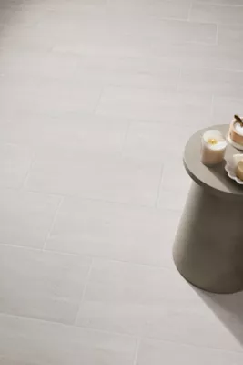 rima　1224 Travstone White Satin Porcelain Wall and Floor Tile - 12 x 24 in