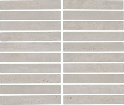 Travstone White Satin Kitkat Ceramic Wall and Floor Tile - 9.75 x 11.5 in.