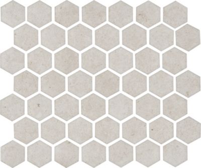 Urbanstone Shell Satin Hex Matte Porcelain Wall and Floor Tile