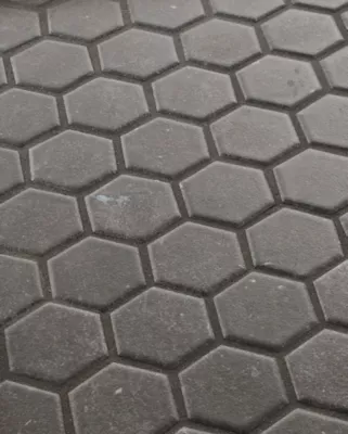 Urbanstone Black Satin Hex Matte Ceramic Mosaic Wall and Floor