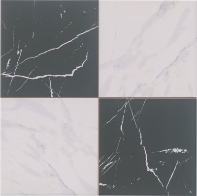 Chess Marquina Porcelain Wall and Floor Tile - 17 x 17 in.